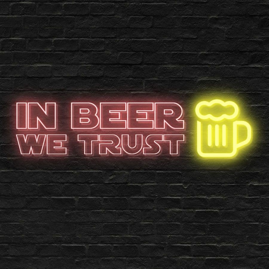 In Beer We Trust 870mm x 260mm