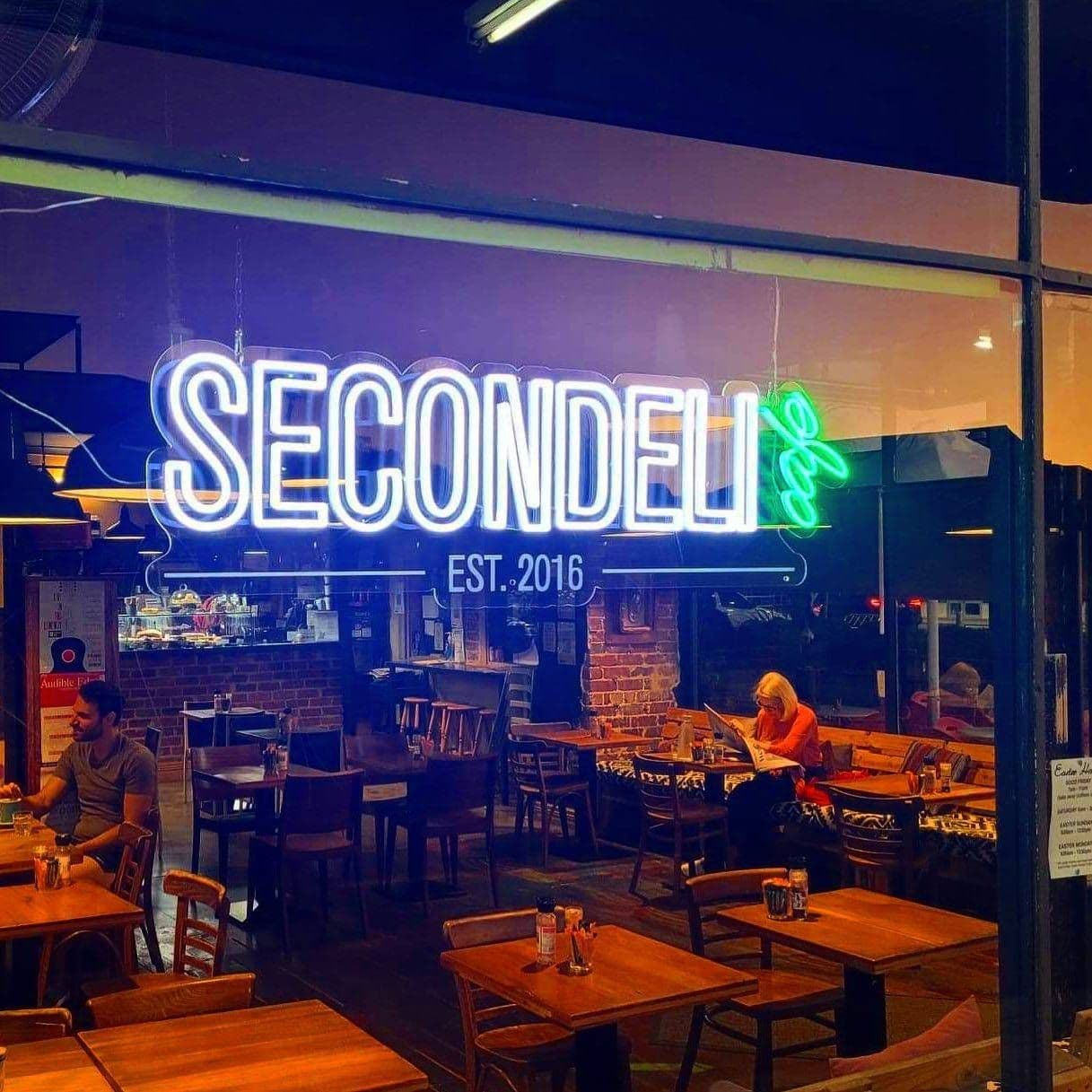 LED neon bar sign installation