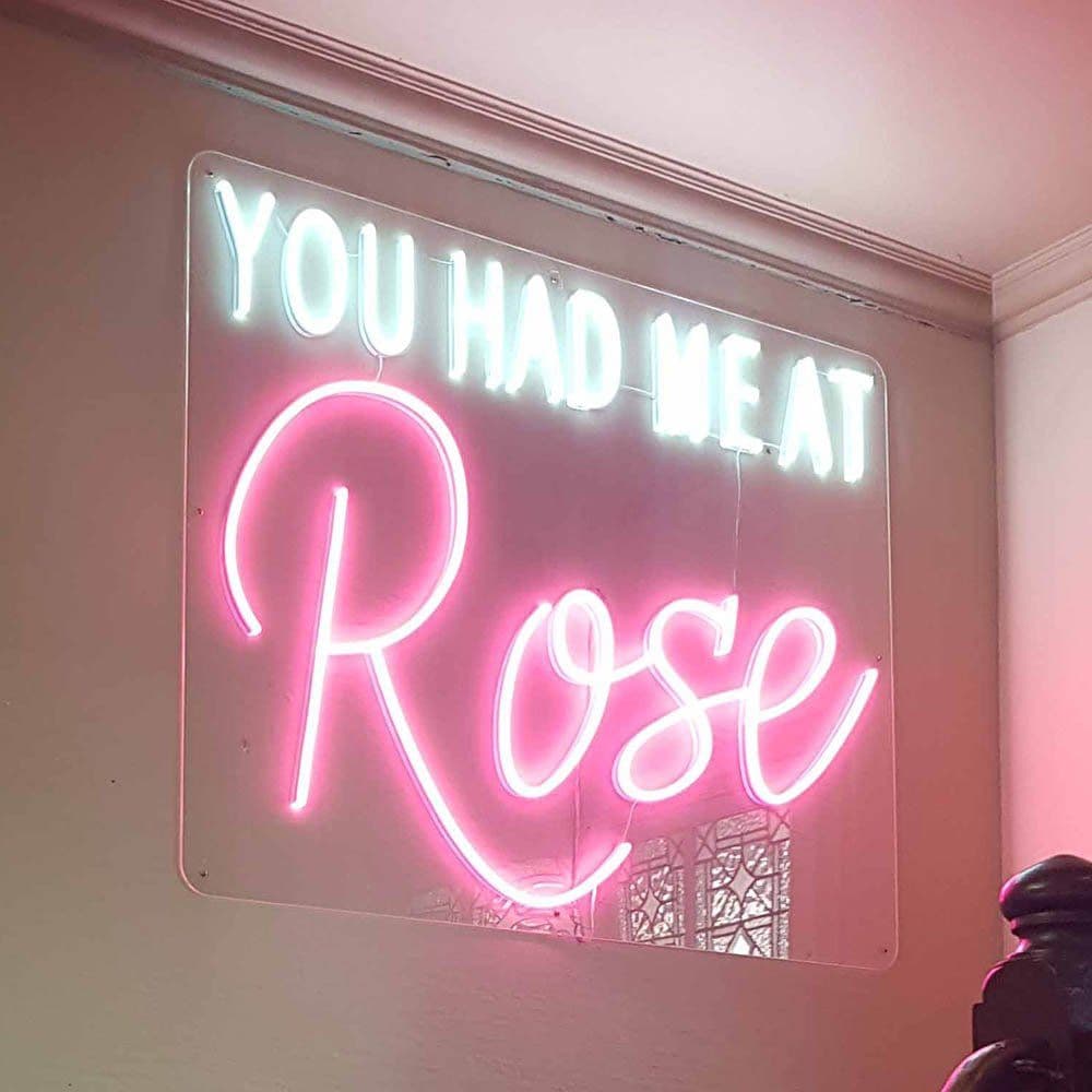 You Had Me at Rose (Pink and White) 800mm x 800mm
