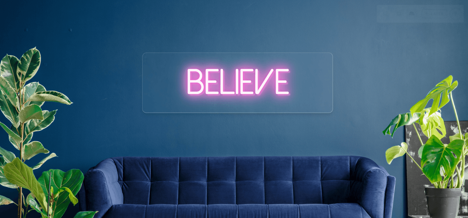 Believe 780mm x 150mm