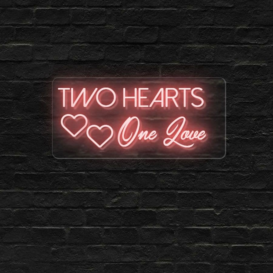 Two Hearts, One Love 740mm x 350mm