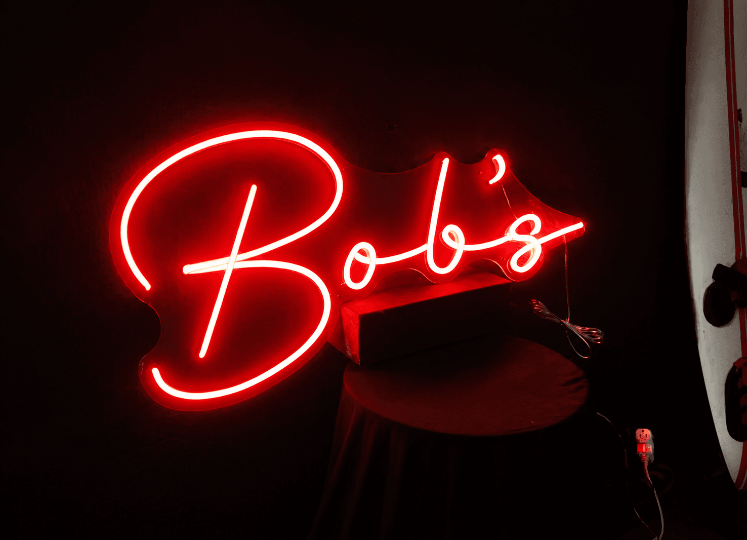 Custom neon sign installation