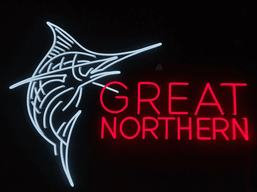 Great Northern LED neon sign